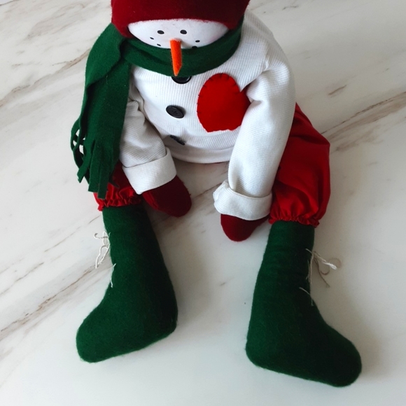 VTG ADORABLE SITTING CHRISTMAS SNOWMAN - Picture 4 of 7
